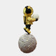Celestial Gold Astronaut Glow Moonwalk Sculpture - 110cm