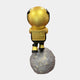 Celestial Gold Astronaut Glow Moonwalk Sculpture - 110cm
