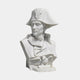 The Napoleon Military Marble Bust Sculpture - 65cm by Giant Sculptures features a man in uniform with a bicorne hat, detailed buttons, and an eagle with a shield at the base—perfect classic military decor for any space.