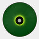 Vanguard Jade Surge Leather 3D LED Wall Art by Giant Sculptures, a circular jade-green leather sunburst with a black-and-white central disc and backlit glow.