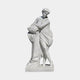Giant Sculptures' 160cm Dancing Couple Marble Sculpture in white marble, showing a draped female figure leaning gracefully against a partner, on a plain light background.