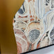 Close-up of Aurista Botanical Flow Abstract Cotton Spray Wall Art showing raised cotton-textured leaf shapes in beige, white, and black over a metallic gold ground.