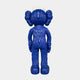 The Deep Blue Iconify Furry Figure by Giant Sculptures stands upright at 30cm, featuring large hands, feet, round ears, and two white shapes on its head resembling cartoon eyes—showcasing impressive sculptural craftsmanship.