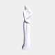 Abstract Kissing Couple Marble Sculpture 120cm by Giant Sculptures, two embracing figures in polished white marble shown side-on against a plain light background.