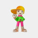 The Giant Sculptures Electroplated Boots & Fist Sunset Brimble Figure (52cm) features a decorative boy in a yellow cap, green shirt, and pink pants with metallic shoes, holding a silver ball and smiling against a white background.