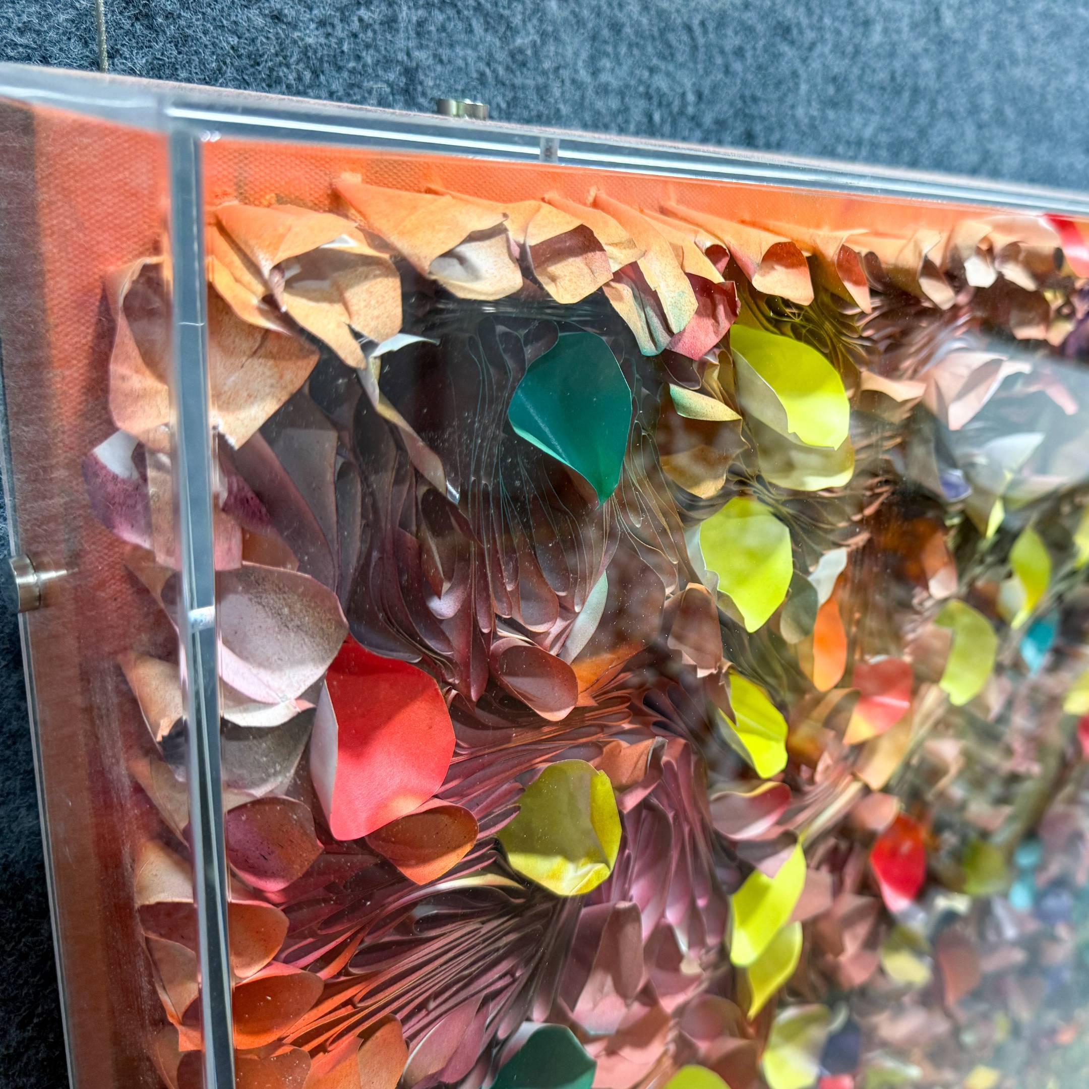 Chromatica Rectangular Multicoloured Gradient Rolled Paper 3D Wall Art