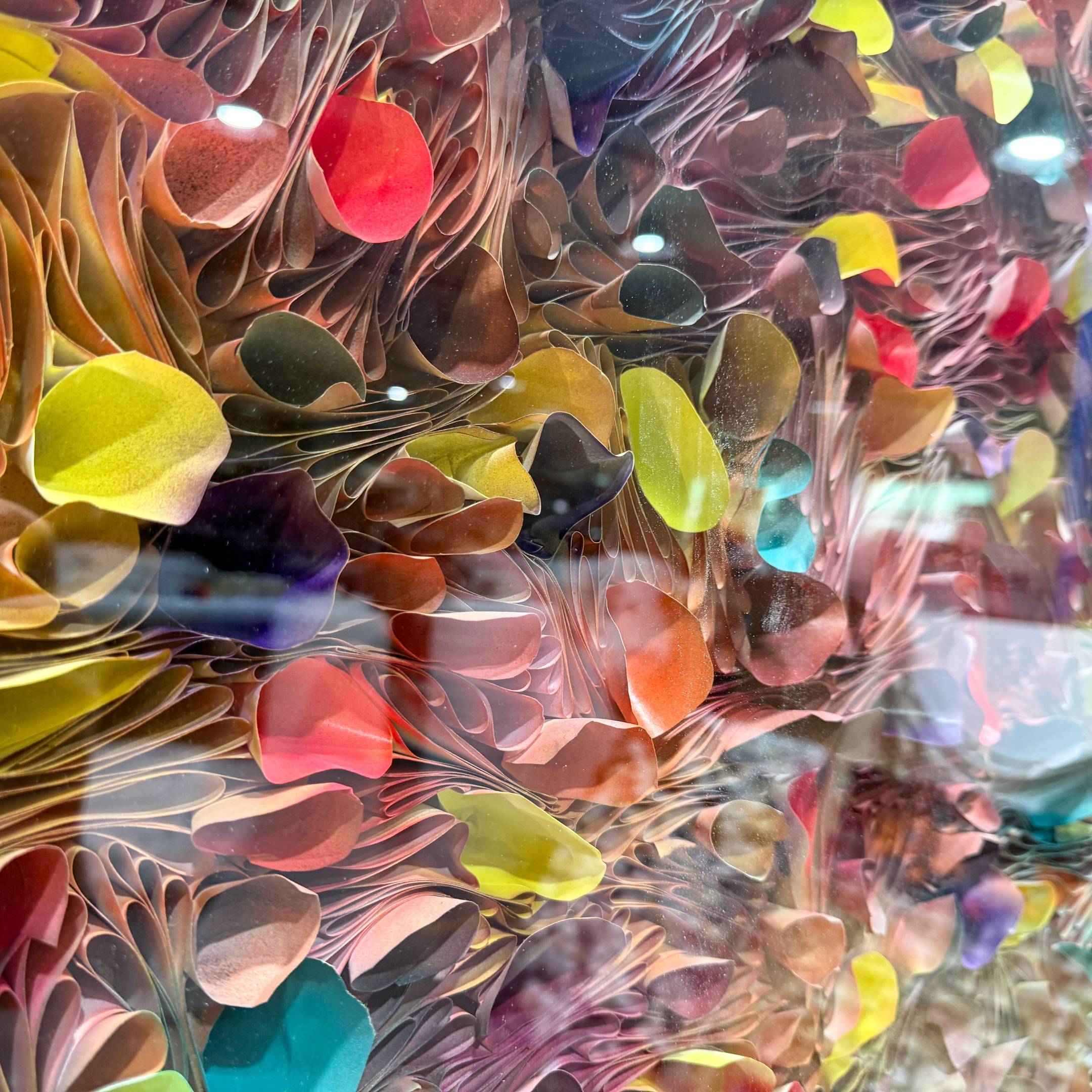 Chromatica Rectangular Multicoloured Gradient Rolled Paper 3D Wall Art