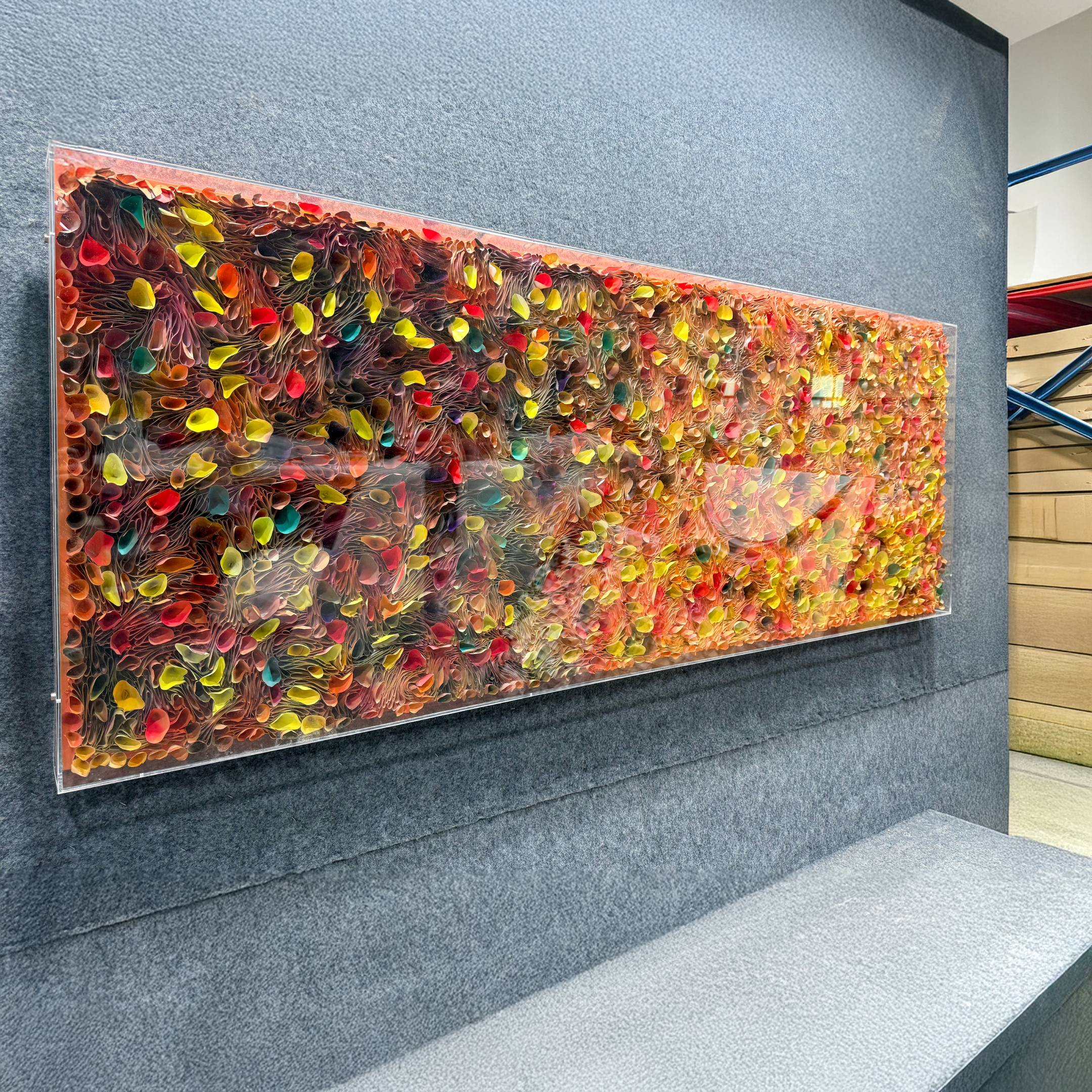 Chromatica Rectangular Multicoloured Gradient Rolled Paper 3D Wall Art