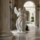 The Harvest Bounty Angel Marble Outdoor Sculpture (200cm) by Giant Sculptures depicts a winged woman with scrolls, perfect for courtyards with columns, arches, mosaic floors, and reflective pools—an exquisite marble garden accent.