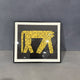 The Fantoria 3-Set Animal Fantasy Oil Canvas Wall Art by Giant Sculptures features a stylized yellow, black-spotted leopard in abstract form on a dark background—ideal for animal fantasy art lovers.