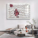 Monovista Frost White & Burgundy Red Acrylic Box 3D Paper Wall Art