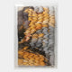 Monovista Amber & Charcoal Acrylic Box 3D Paper Wall Art by Giant Sculptures featuring layered paper discs in amber, ochre, grey, and charcoal tones enclosed in a clear acrylic box frame.