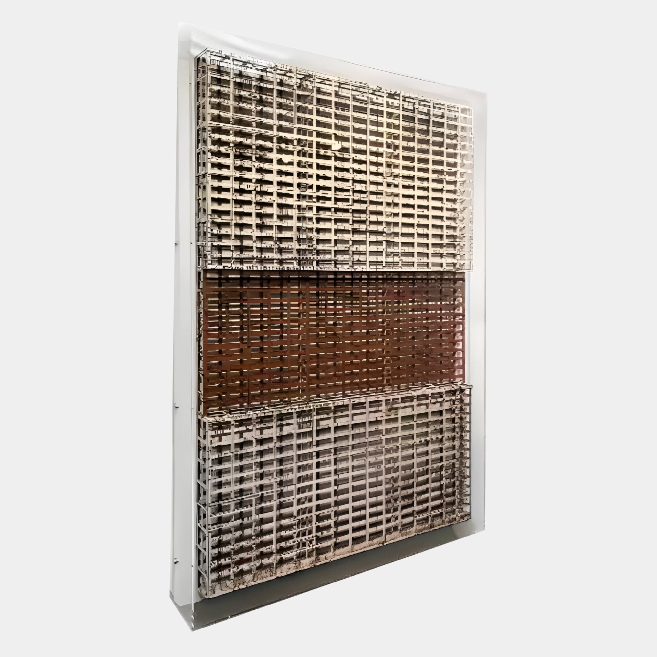 Artisana Natural Brown & Beige Grid 3D Paper Wall Art