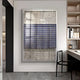 Artisana Navy Blue & Beige Grid 3D Paper Wall Art