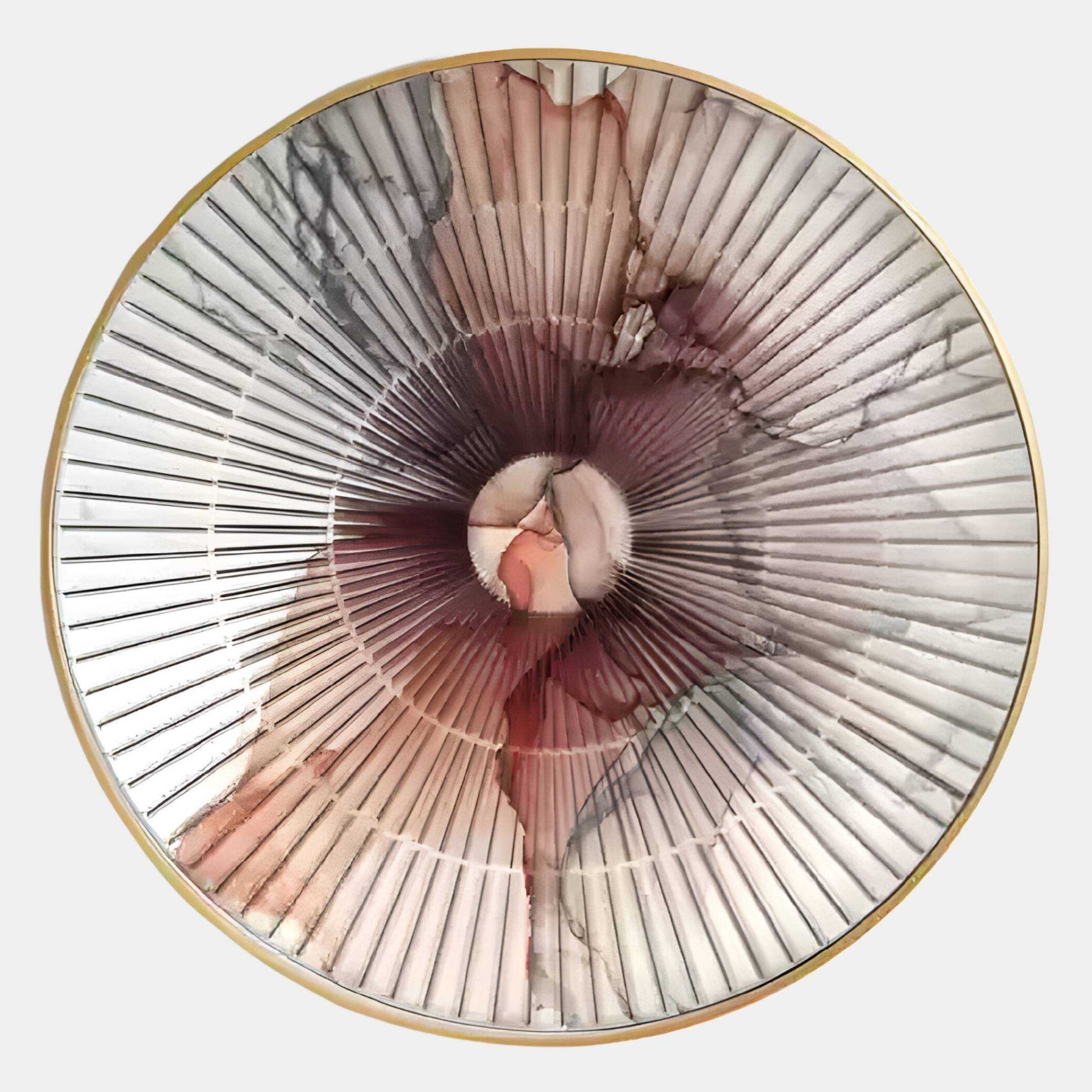 Flusira Blush Plum Circular Acrylic 3D Wall Art