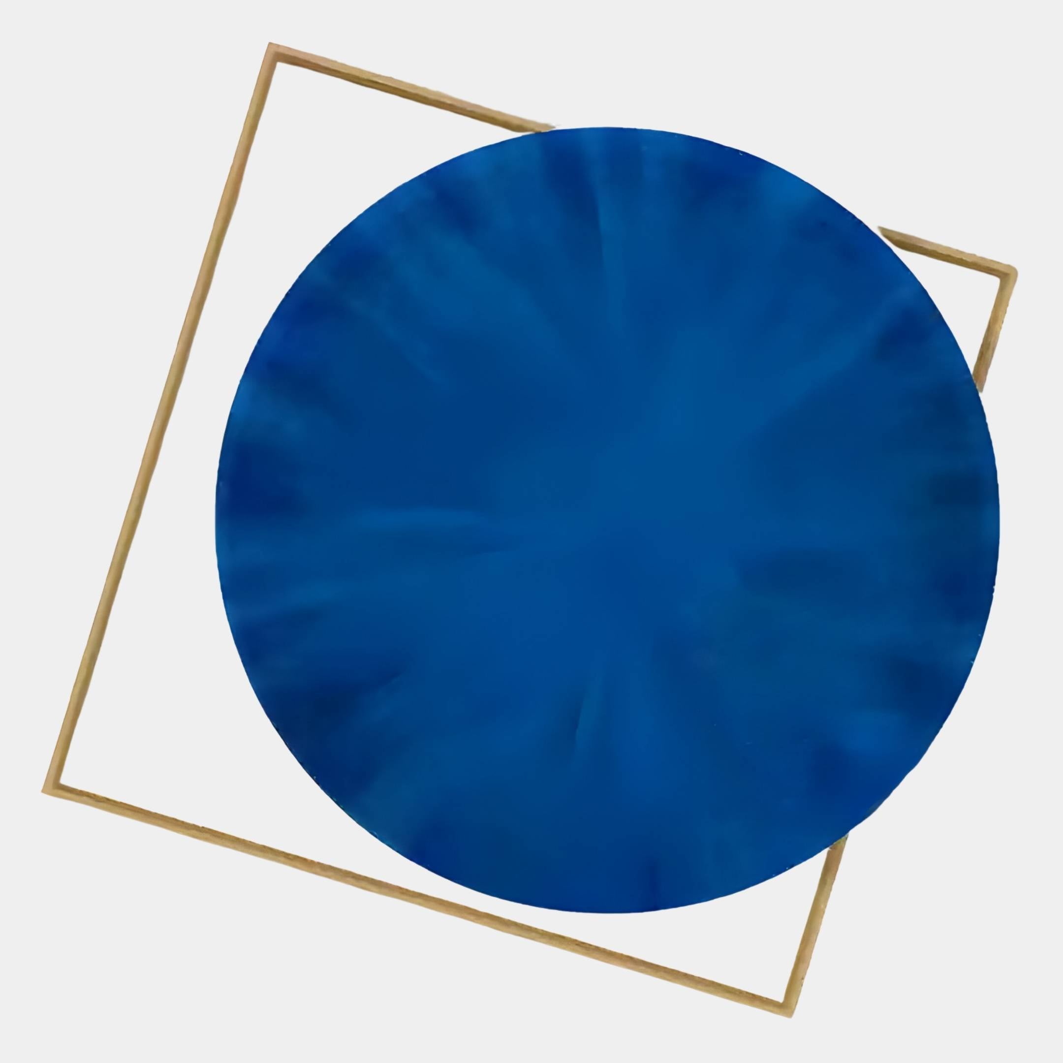 Aurenza Cobalt Blue Acrylic & Metal Frame 3D Wall Art