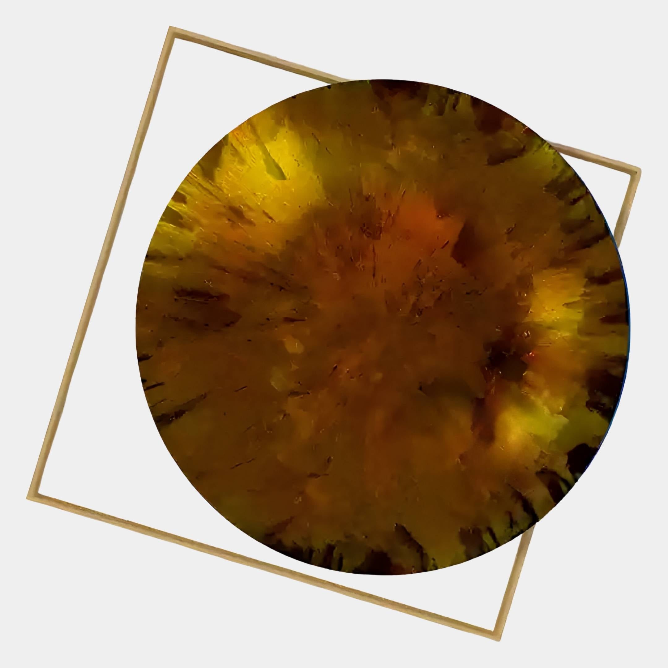 Aurenza Amber Acrylic & Metal Frame 3D Wall Art