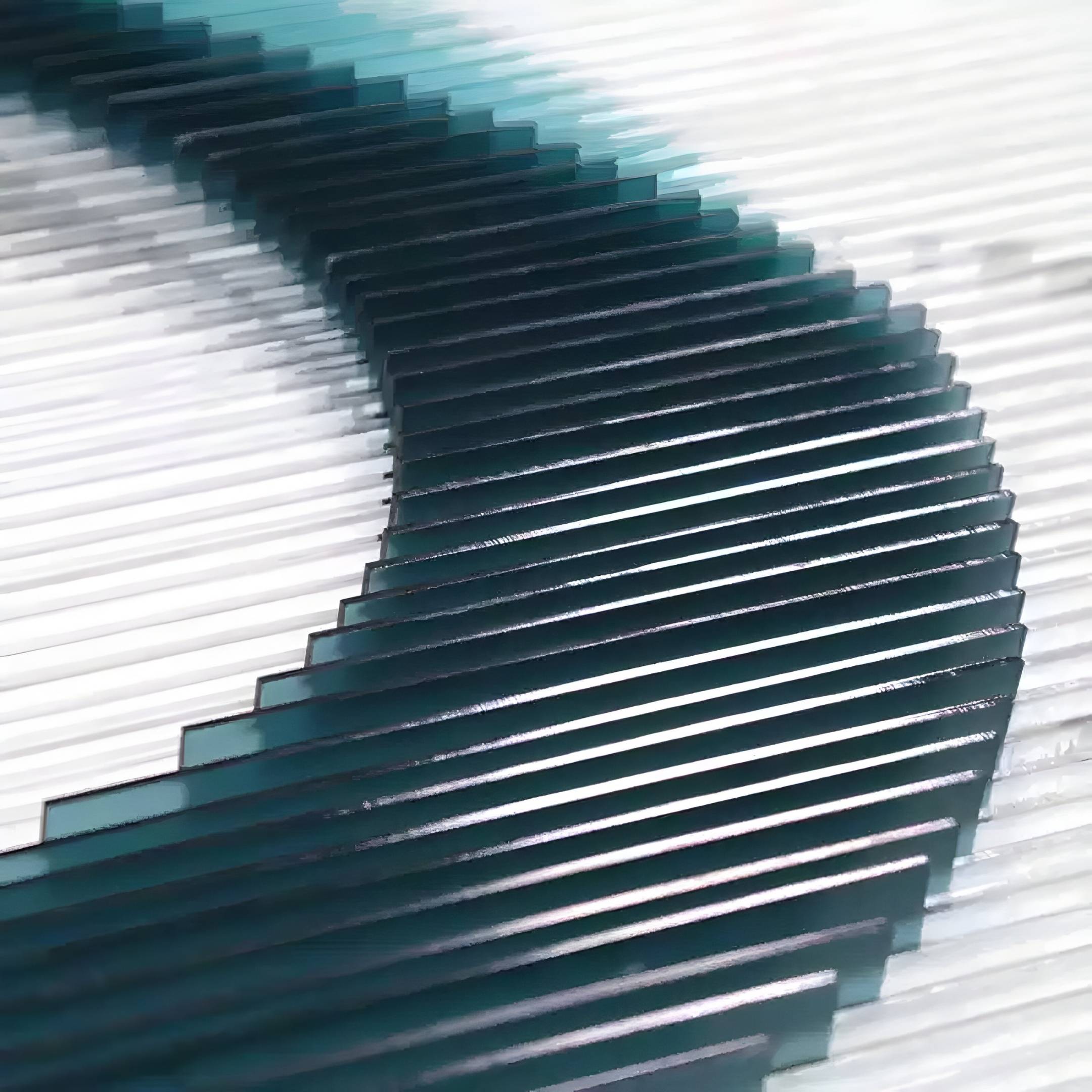 Kynoro Teal Ring Motion Acrylic 3D Wall Art
