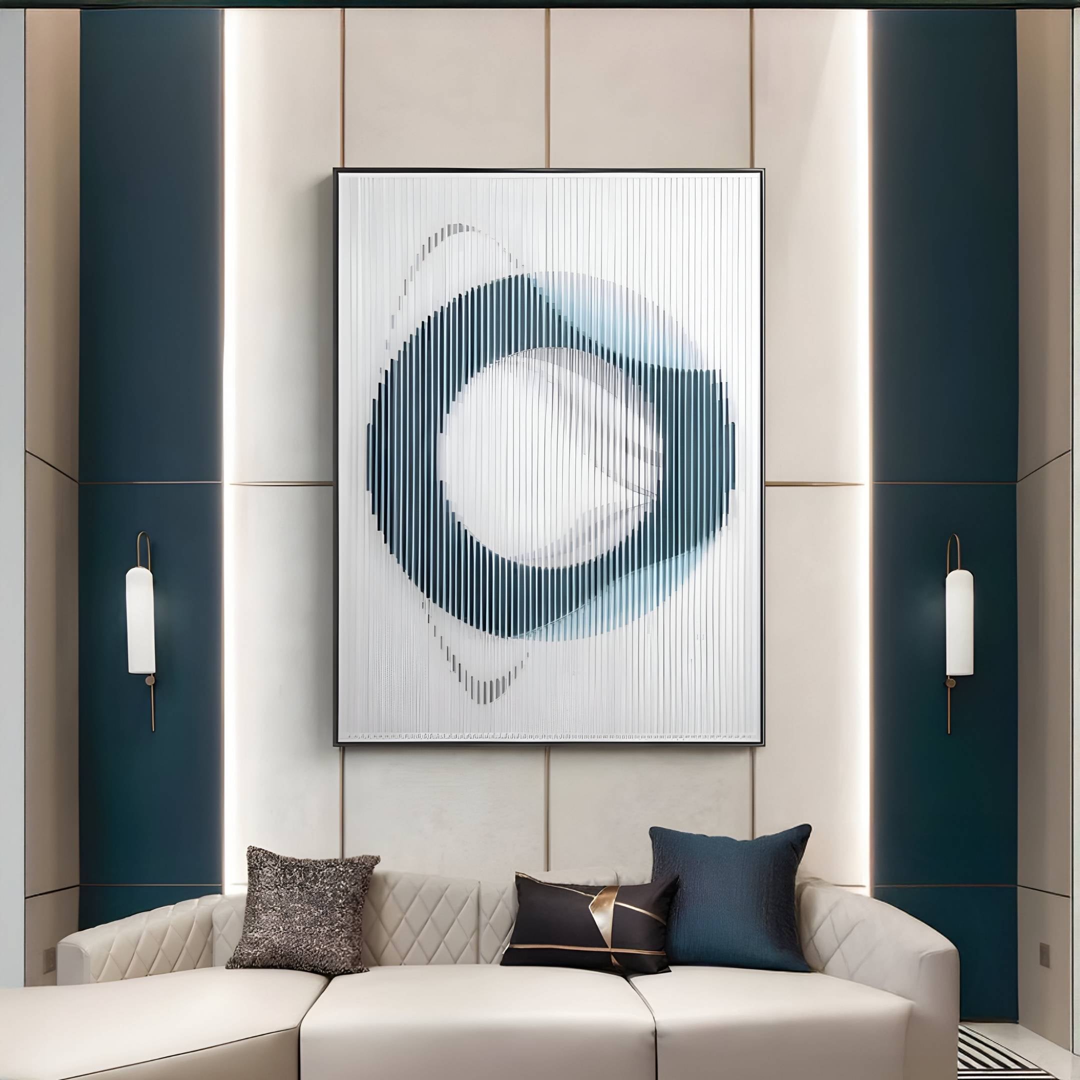 Kynoro Teal Ring Motion Acrylic 3D Wall Art