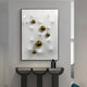 Aurezal White Gloss & Gold Orb Acrylic 3D Wall Art