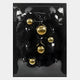 Aurezal Black Gloss & Gold Orb Acrylic 3D Wall Art