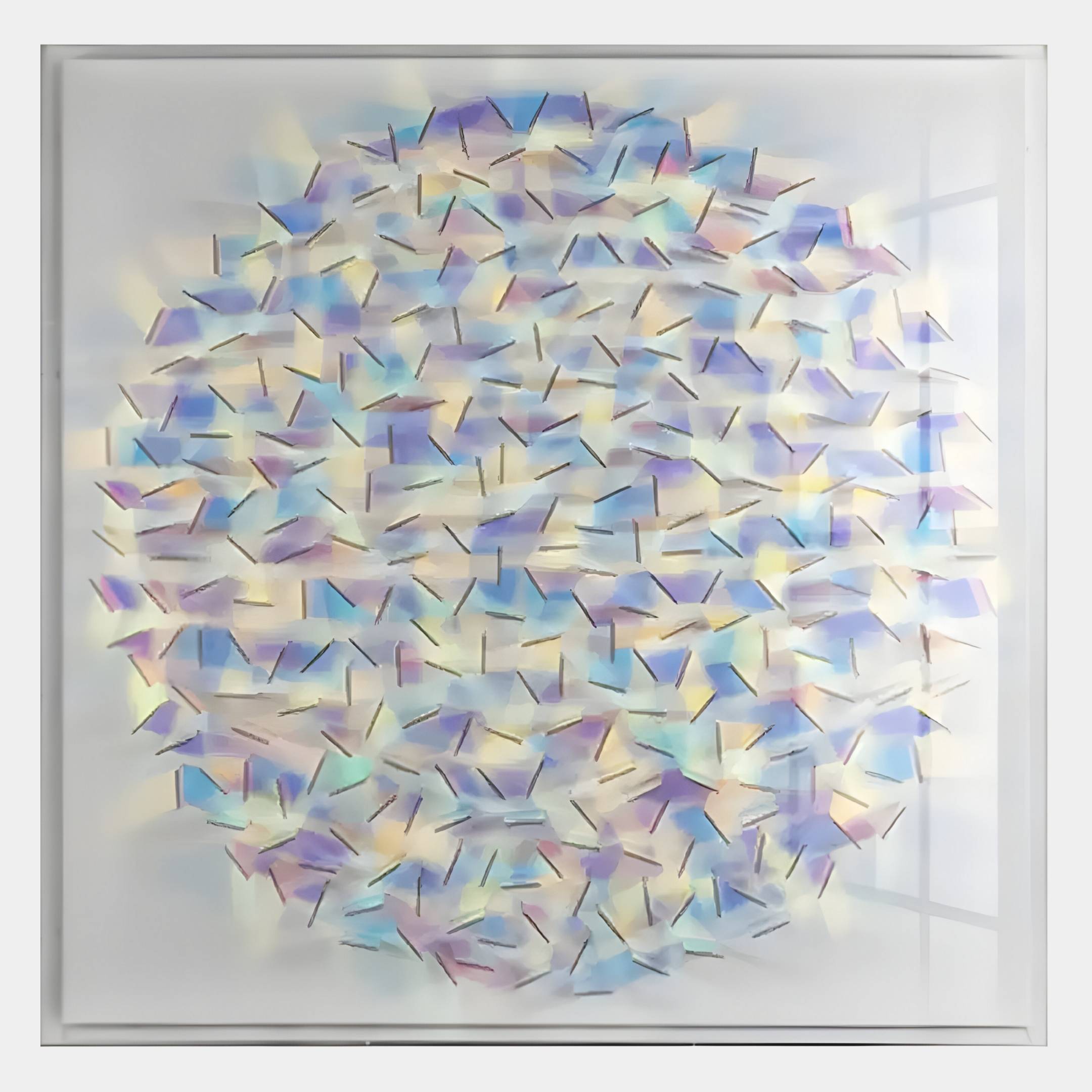 Haliora Iridescent Shard Circular Acrylic 3D Wall Art