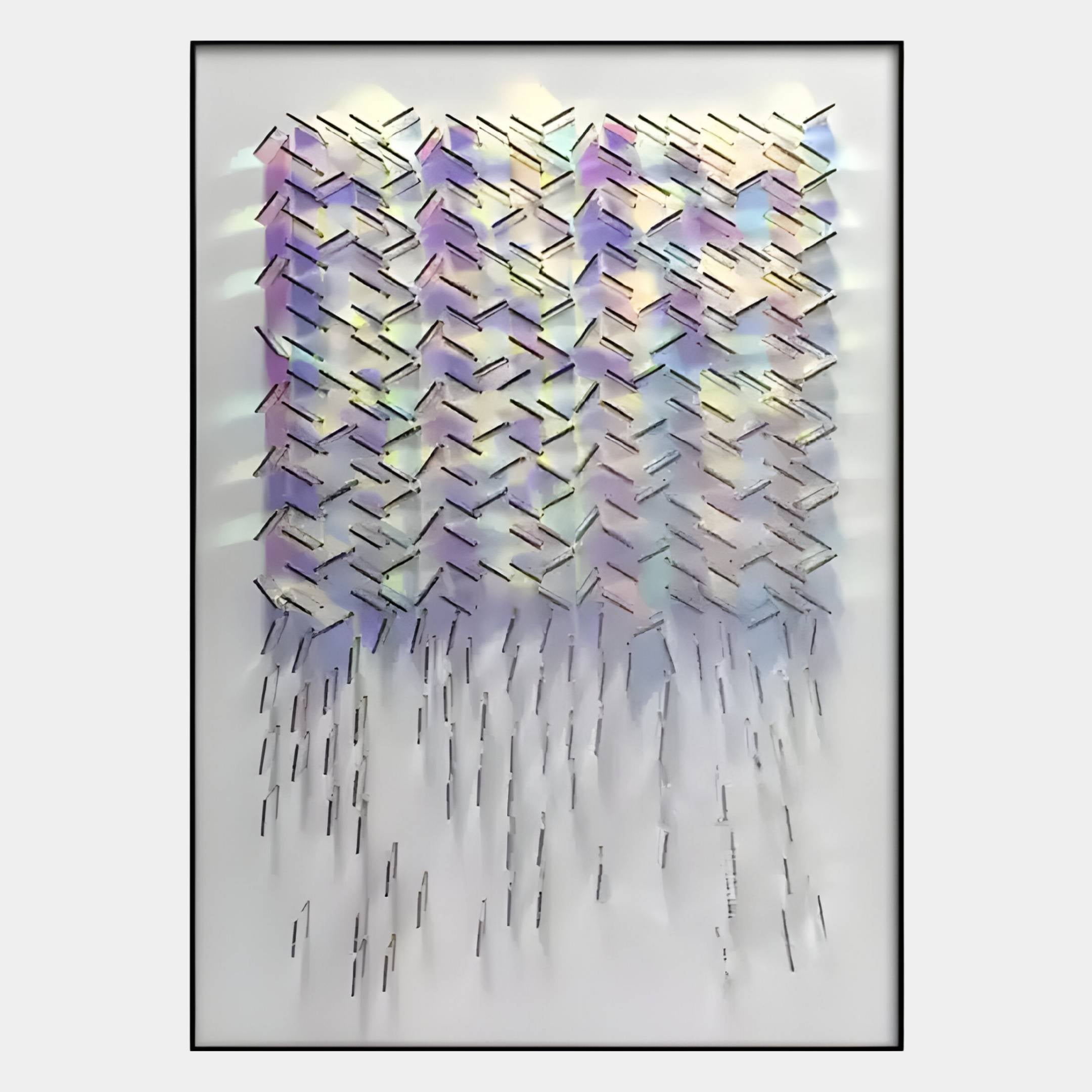Haliora Cascade Shard Column Acrylic Framed 3D Wall Art