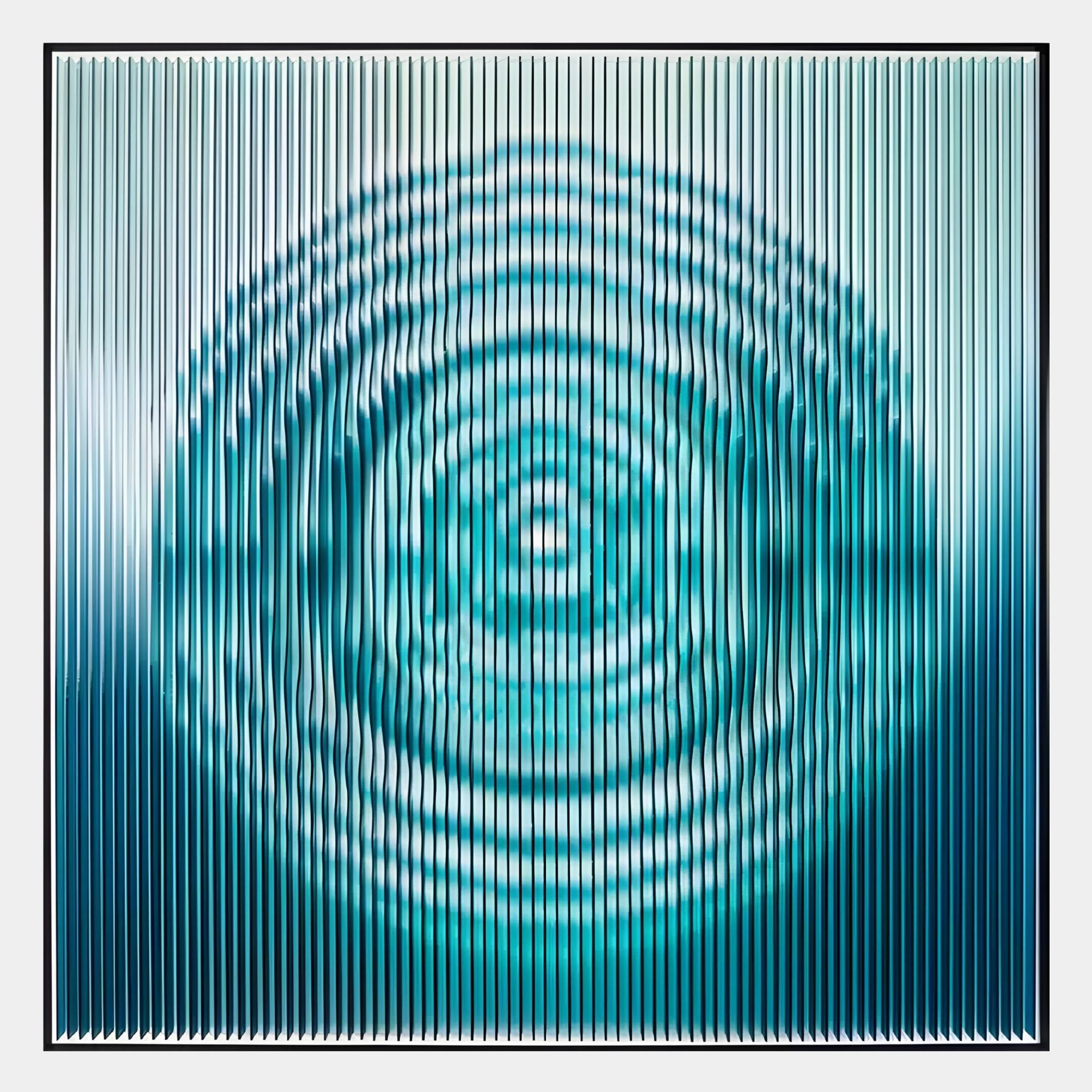 Cirvara Teal Concentric Ripple Acrylic 3D Wall Art