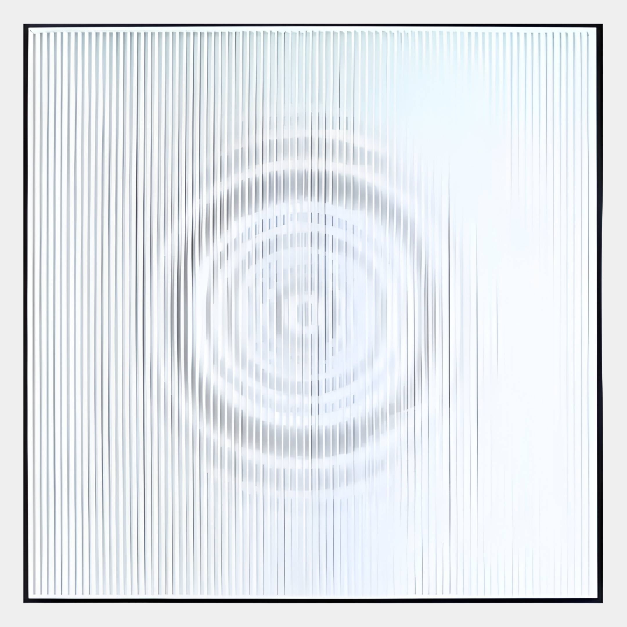 Cirvara Frosted Ripple White Acrylic 3D Wall Art