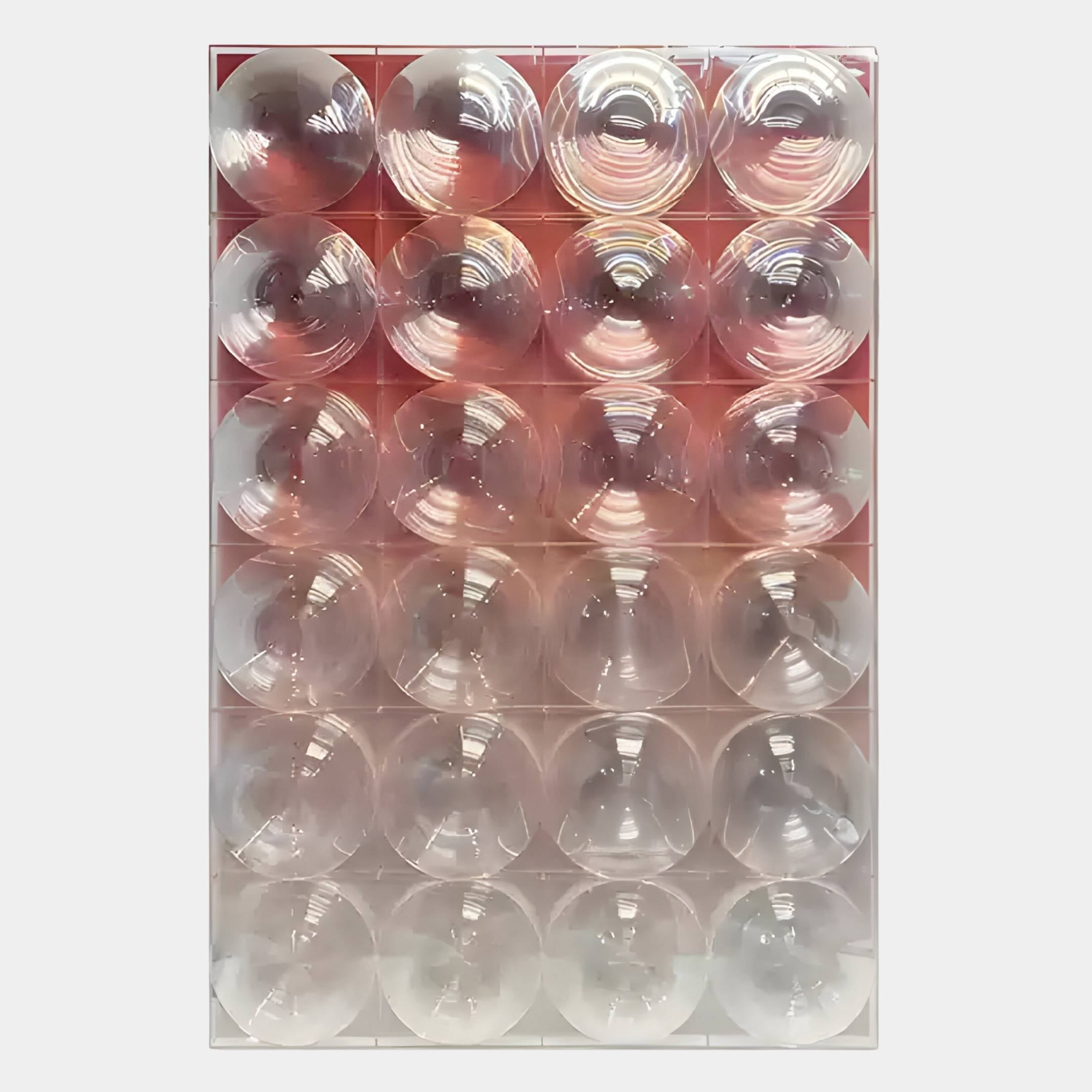 Lucentra Rose Gradient Grid Acrylic 3D Wall Art