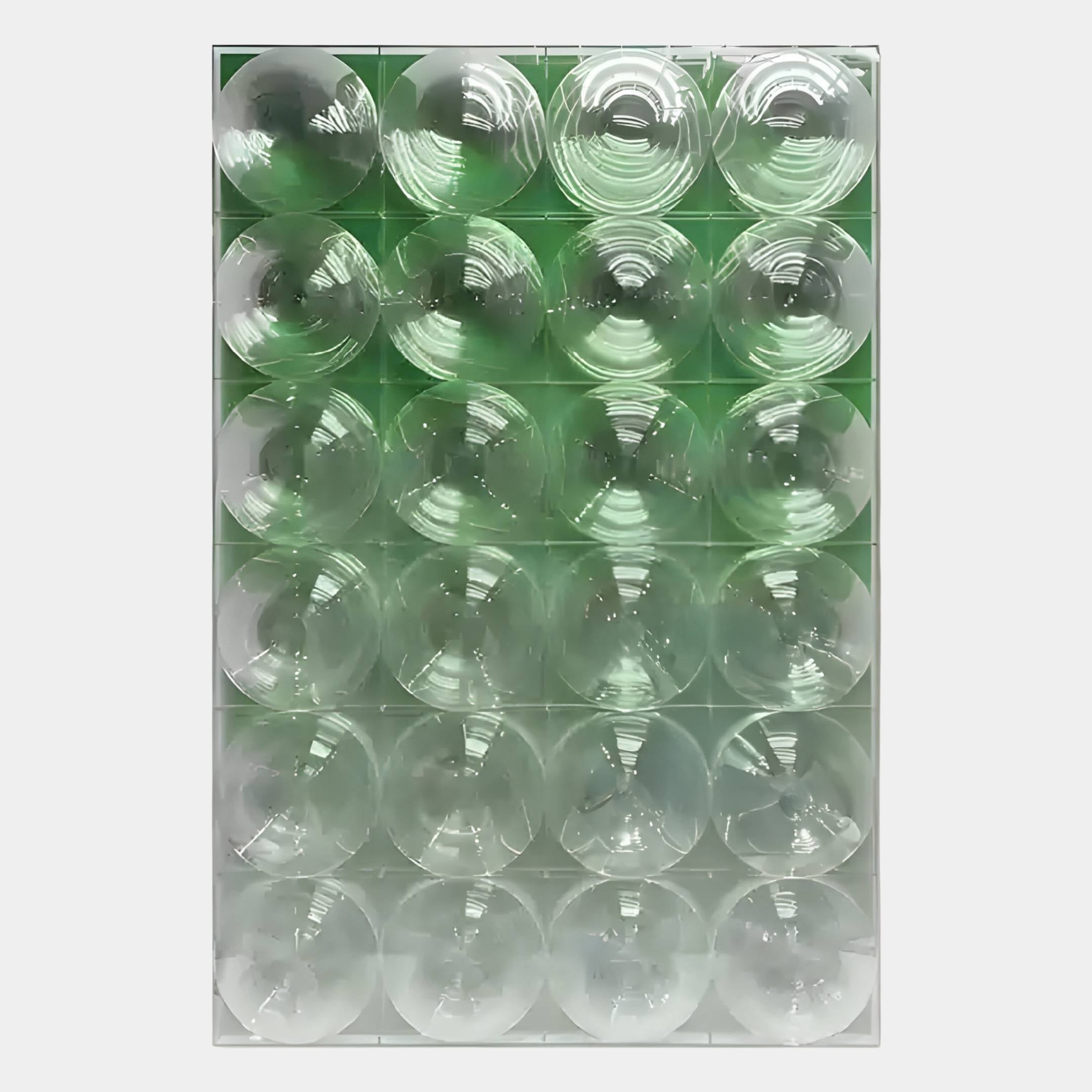 Lucentra Green Gradient Grid Acrylic 3D Wall Art