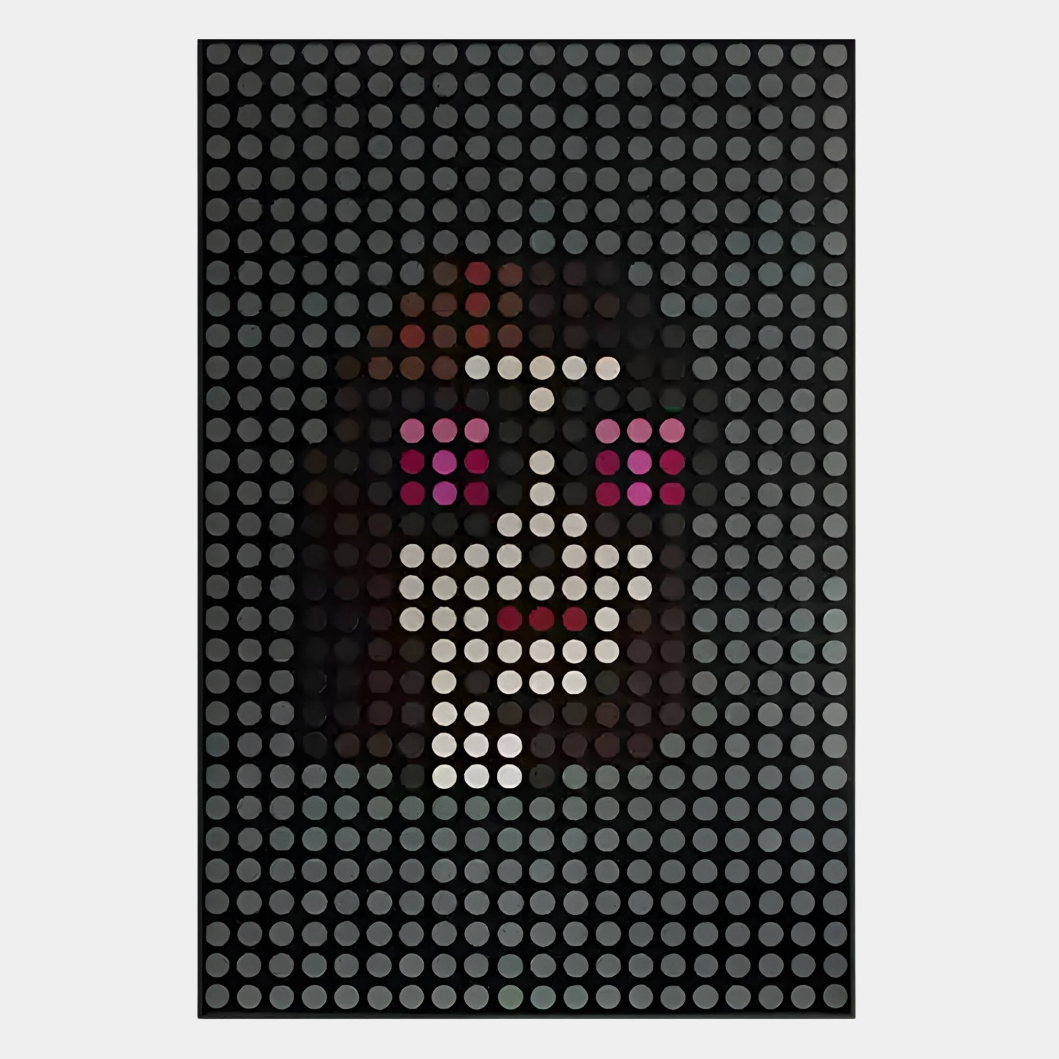 Pixelade Pink Lens Girl Acrylic Dot 3D Wall Art
