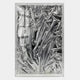 Metallique Silver Crinkle Texture Leather 3D Wall Art