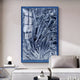 Metallique Sapphire Blue Crinkle Texture Leather 3D Wall Art