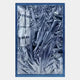 Metallique Sapphire Blue Crinkle Texture Leather 3D Wall Art