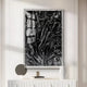Metallique Deep Black Crinkle Texture Leather 3D Wall Art