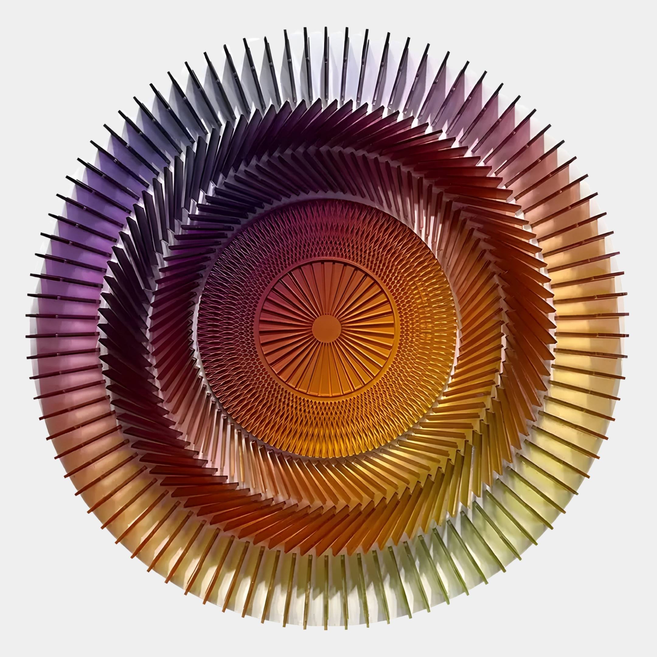 Vortara Sunset Spiral Gradient Acrylic 3D Wall Art