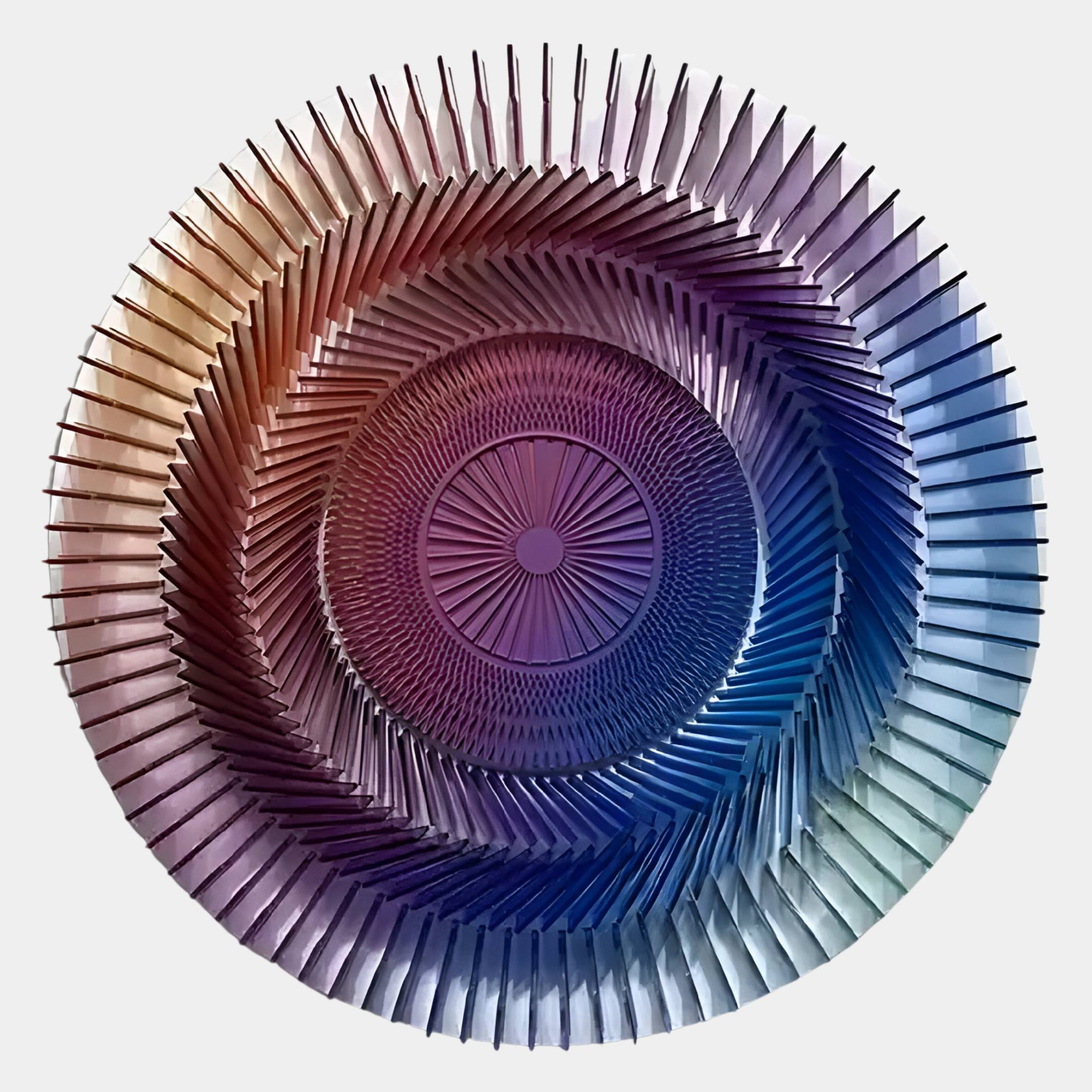 Vortara Twilight Spiral Gradient Acrylic 3D Wall Art