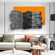 Strialux Flow Veil Amber Leather & Acrylic 3D Wall Art