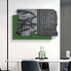 Strialux Mono Illusion Green Leather & Acrylic 3D Wall Art