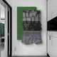 Strialux Flow Veil Green Leather & Acrylic 3D Wall Art