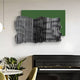 Strialux Flow Veil Green Leather & Acrylic 3D Wall Art