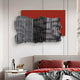 Strialux Flow Veil Red Leather & Acrylic 3D Wall Art
