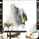 Aerava Emerald & Gold Sculptural Acrylic 3D Wall Art
