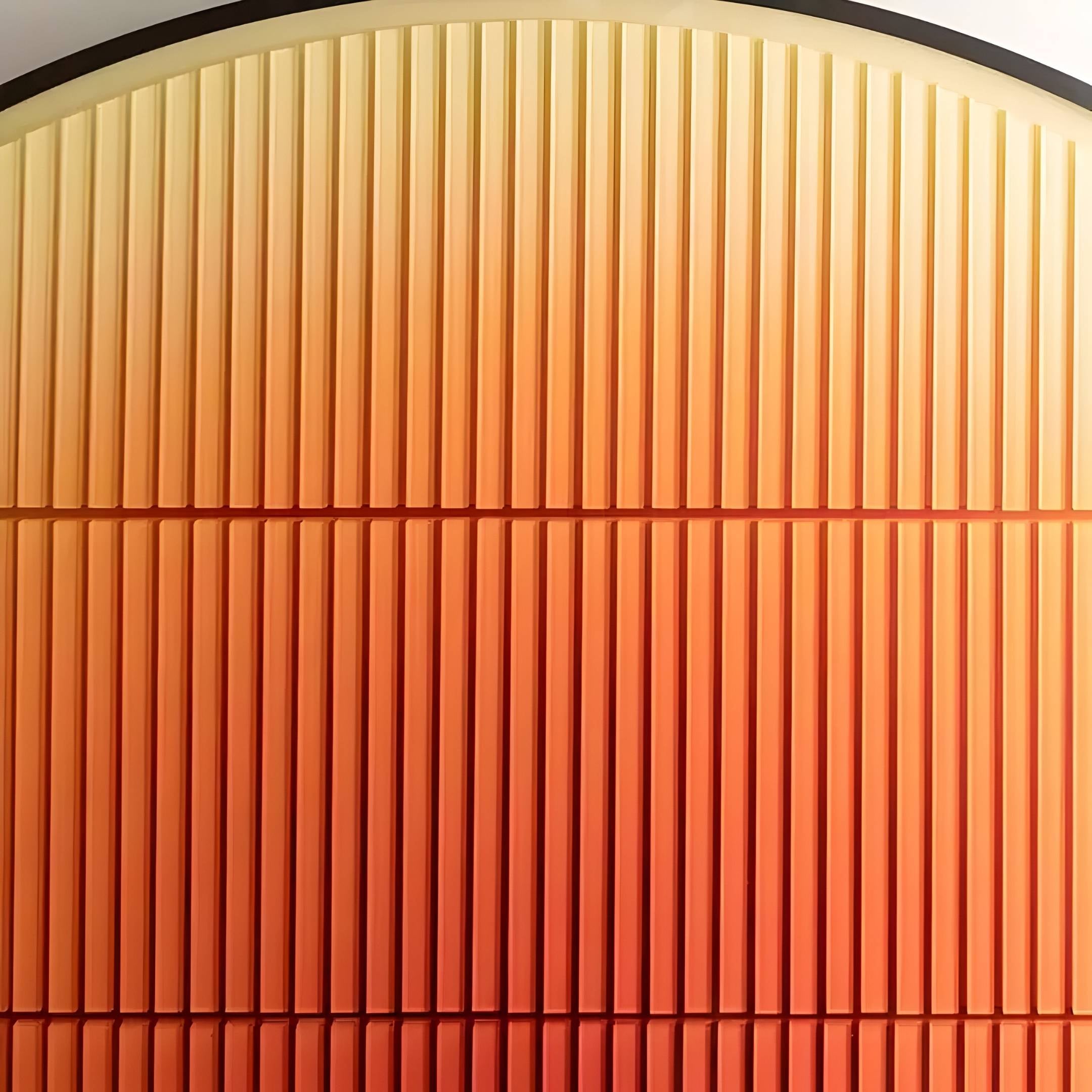 Solvaris Orange Fade Round Acrylic 3D LED Wall Art