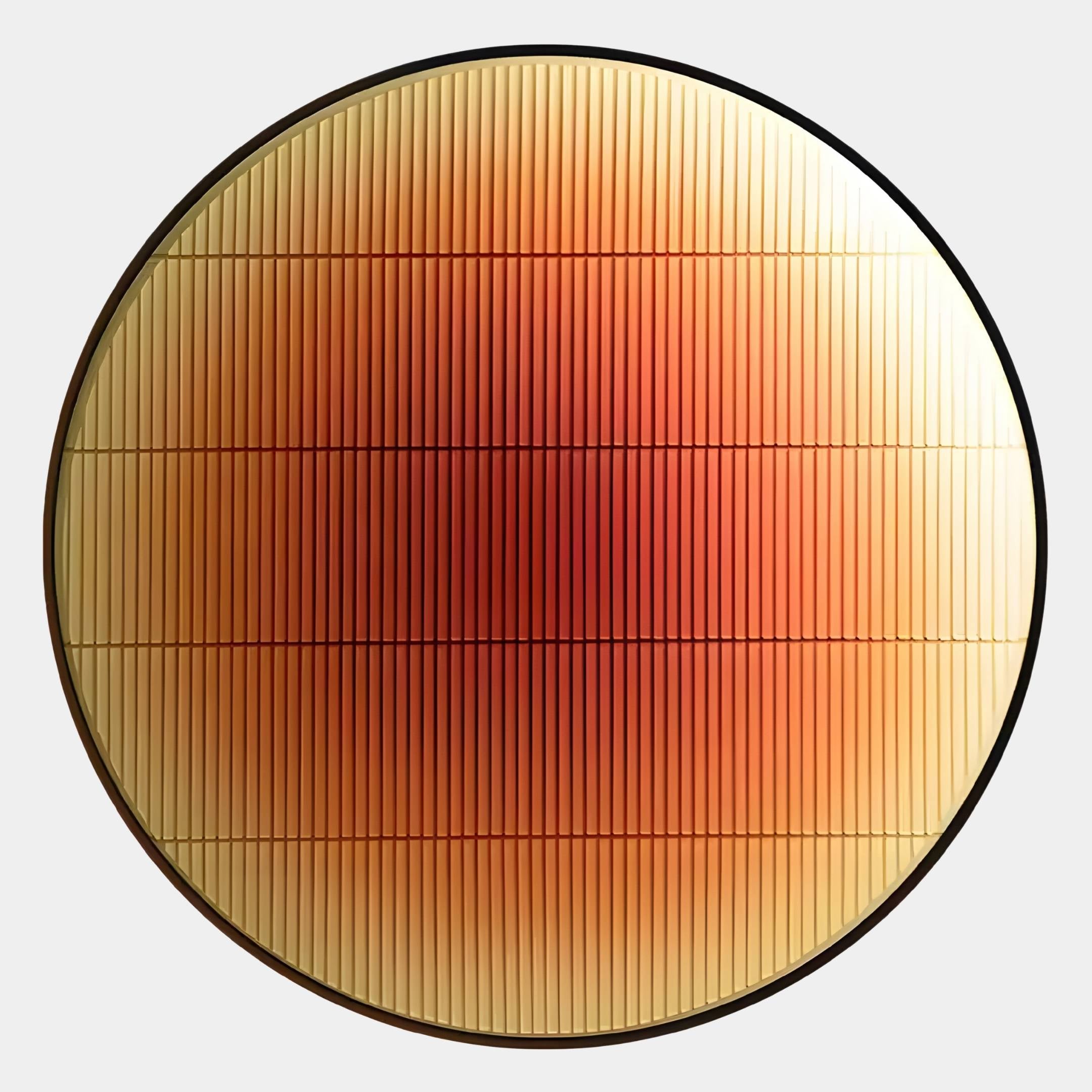 Solvaris Orange Fade Round Acrylic 3D LED Wall Art