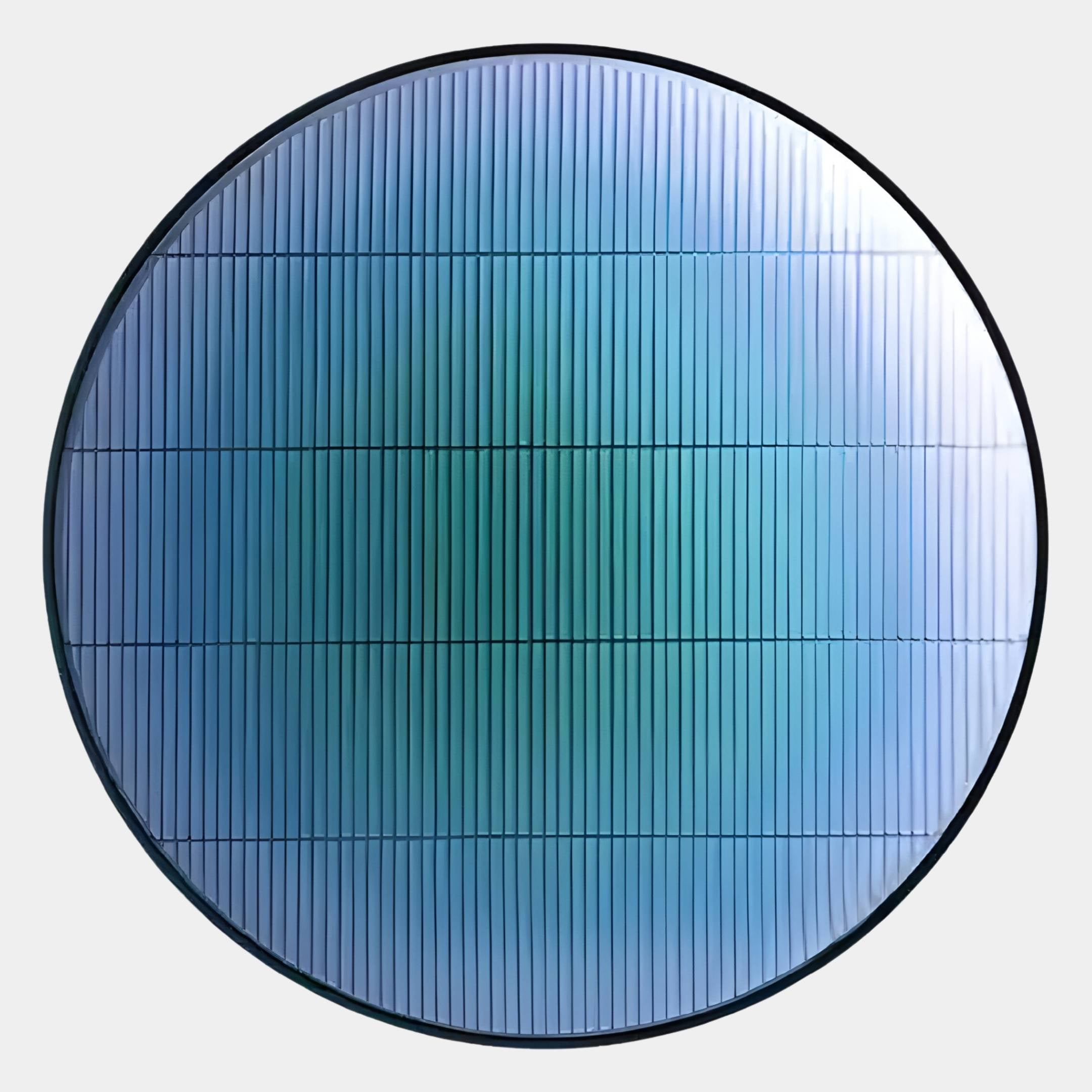 Solvaris Blue-Green Fade Round Acrylic 3D LED Wall Art