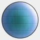 Solvaris Blue-Green Fade Round Acrylic 3D LED Wall Art