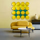 Poplux Grid Yellow & Teal Dome Acrylic 3D Wall Art