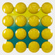 Poplux Grid Yellow & Teal Dome Acrylic 3D Wall Art